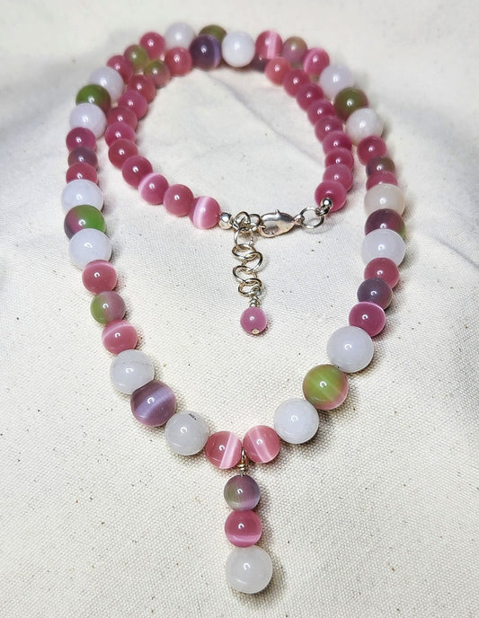 Cat's Eye Bead Necklace