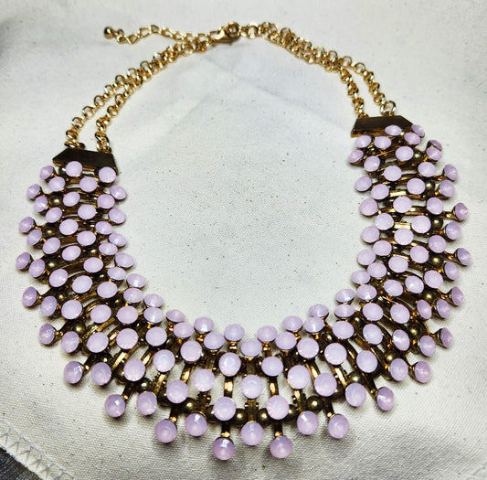 Pink & Gold Star Drop Necklace